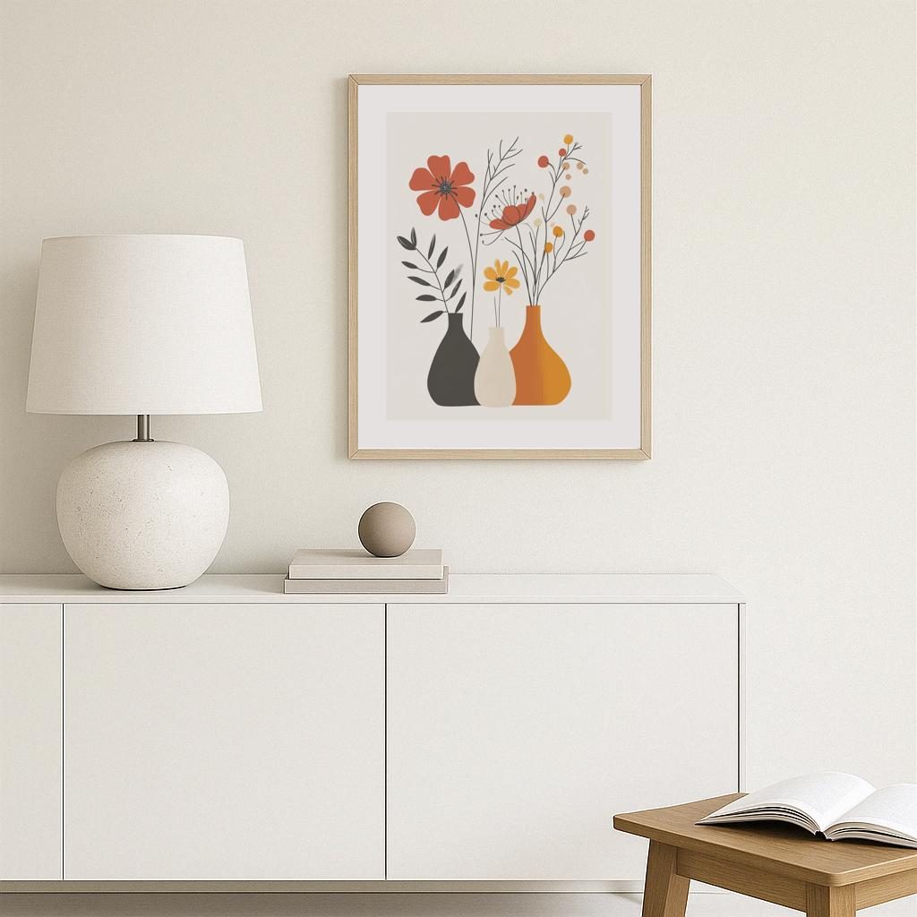 Minimal Floral Lines Poster