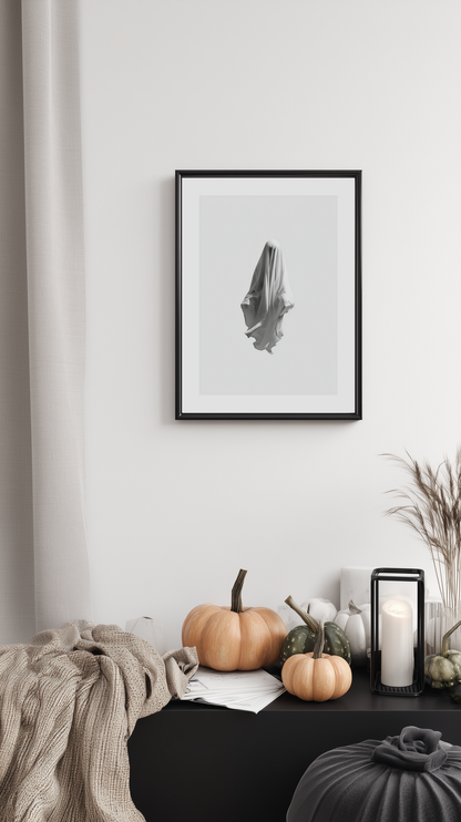 Floating Halloween Ghost Poster