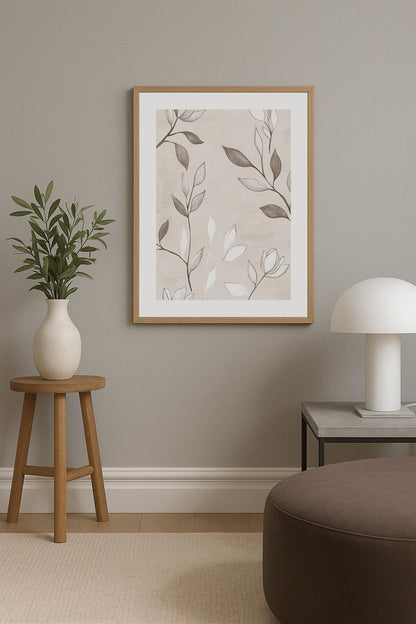 Botanical Ink Line Poster