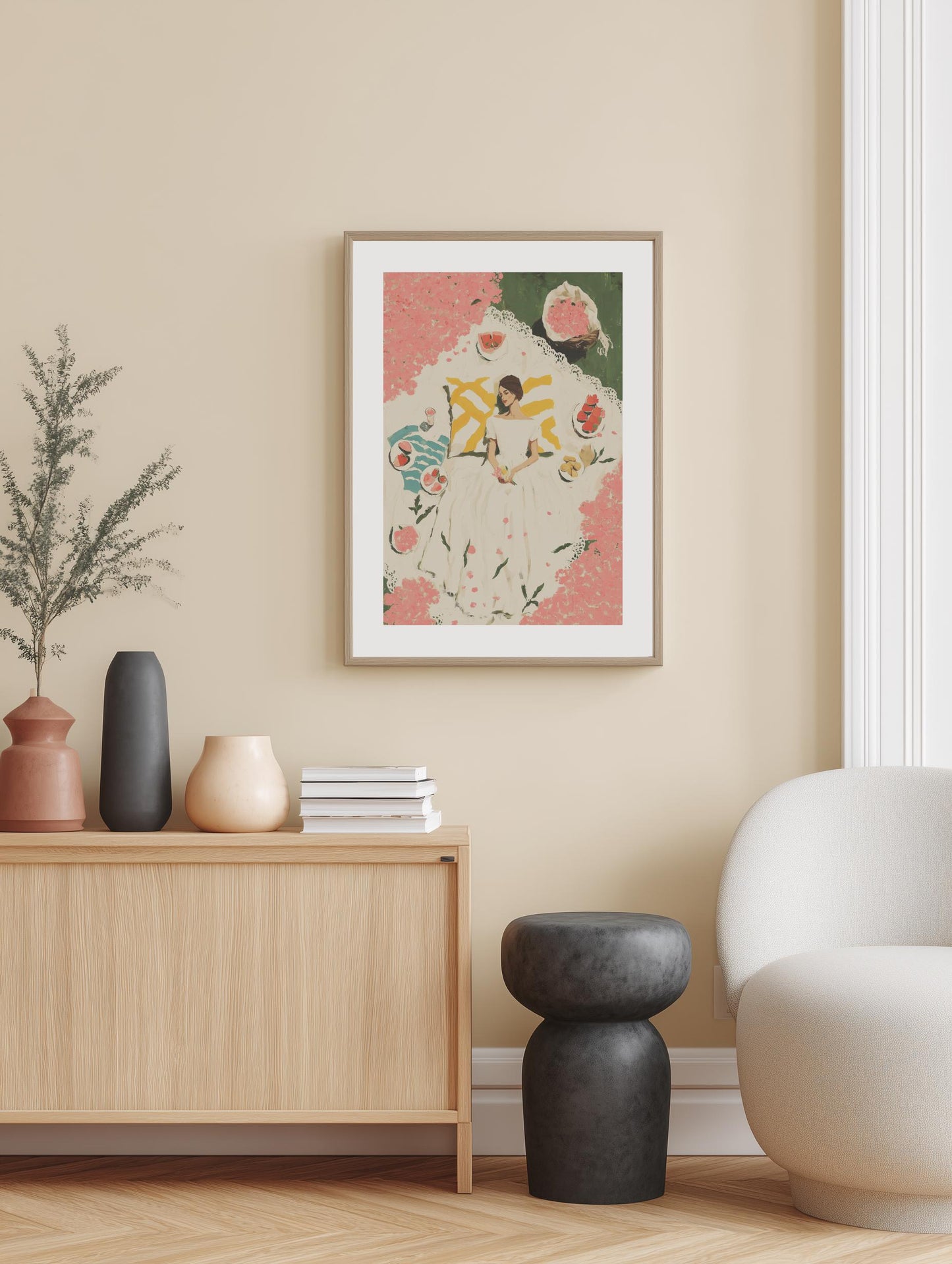 Romantic Garden Picnic Poster Poster