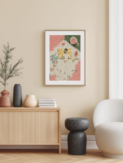Romantic Garden Picnic Poster Poster