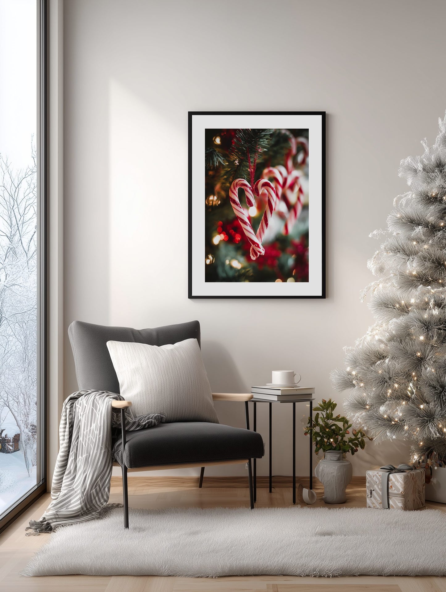 Candy Cane Heart Poster