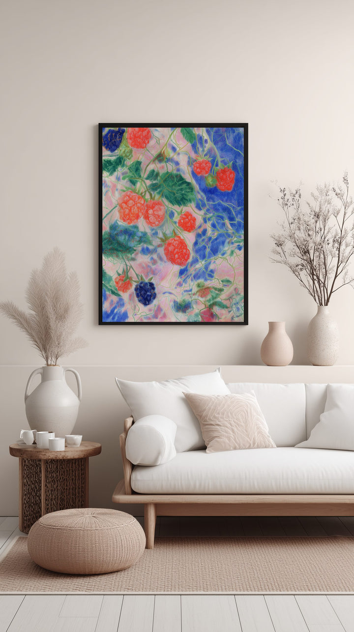 Raspberry Garden Delight Poster