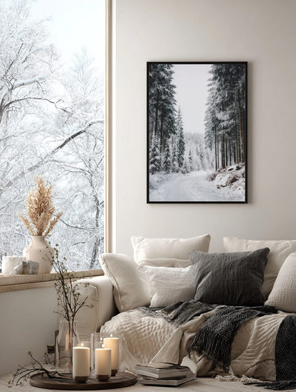 Winter Forest Path Poster