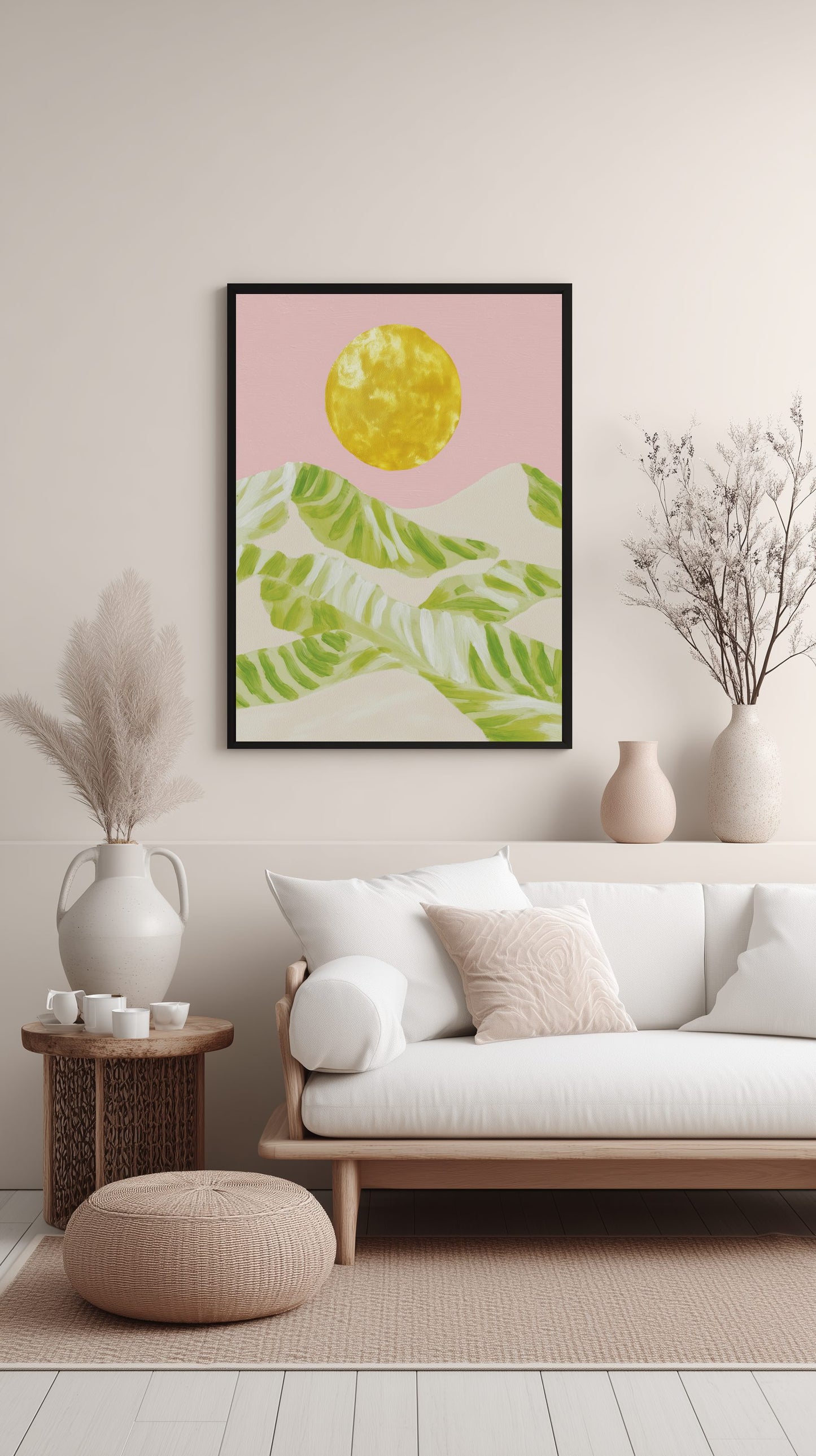 Golden Sun over Desert Hills Poster