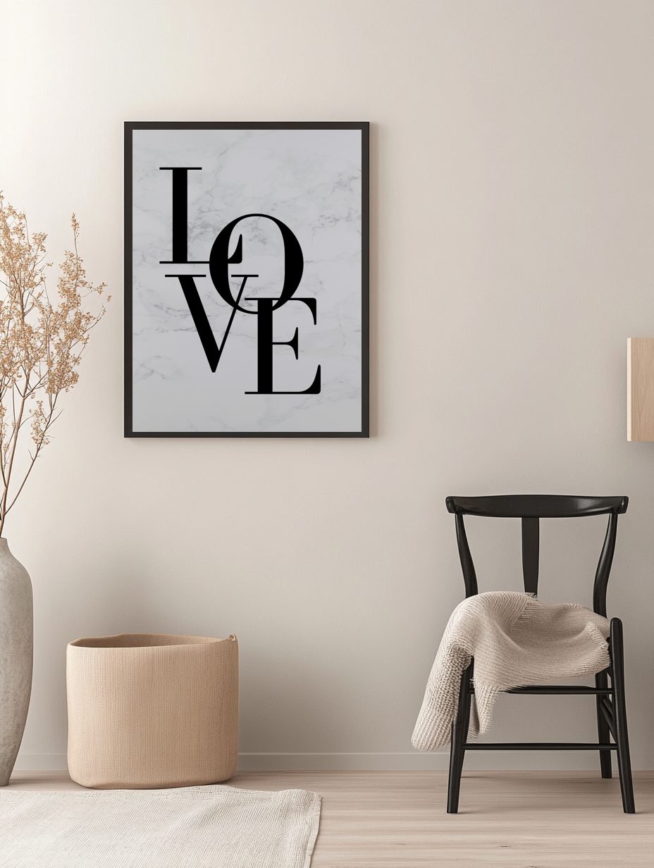 Love Modern Text Poster