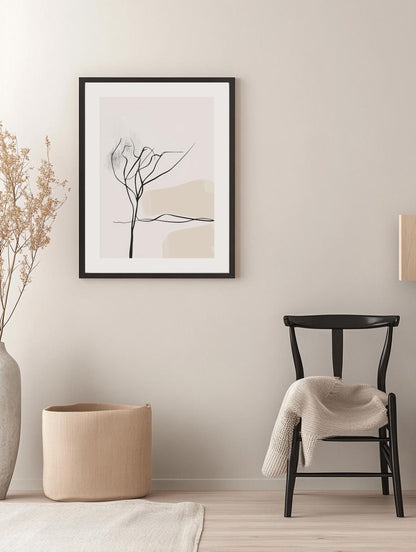 Abstract Tree Silhouette Poster