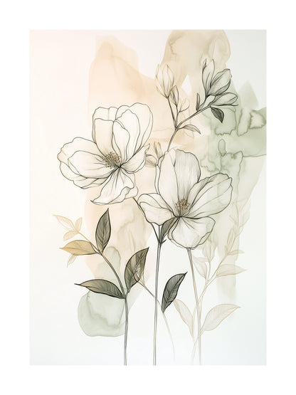 line art elegance decorative wall art - modern poster for home or office