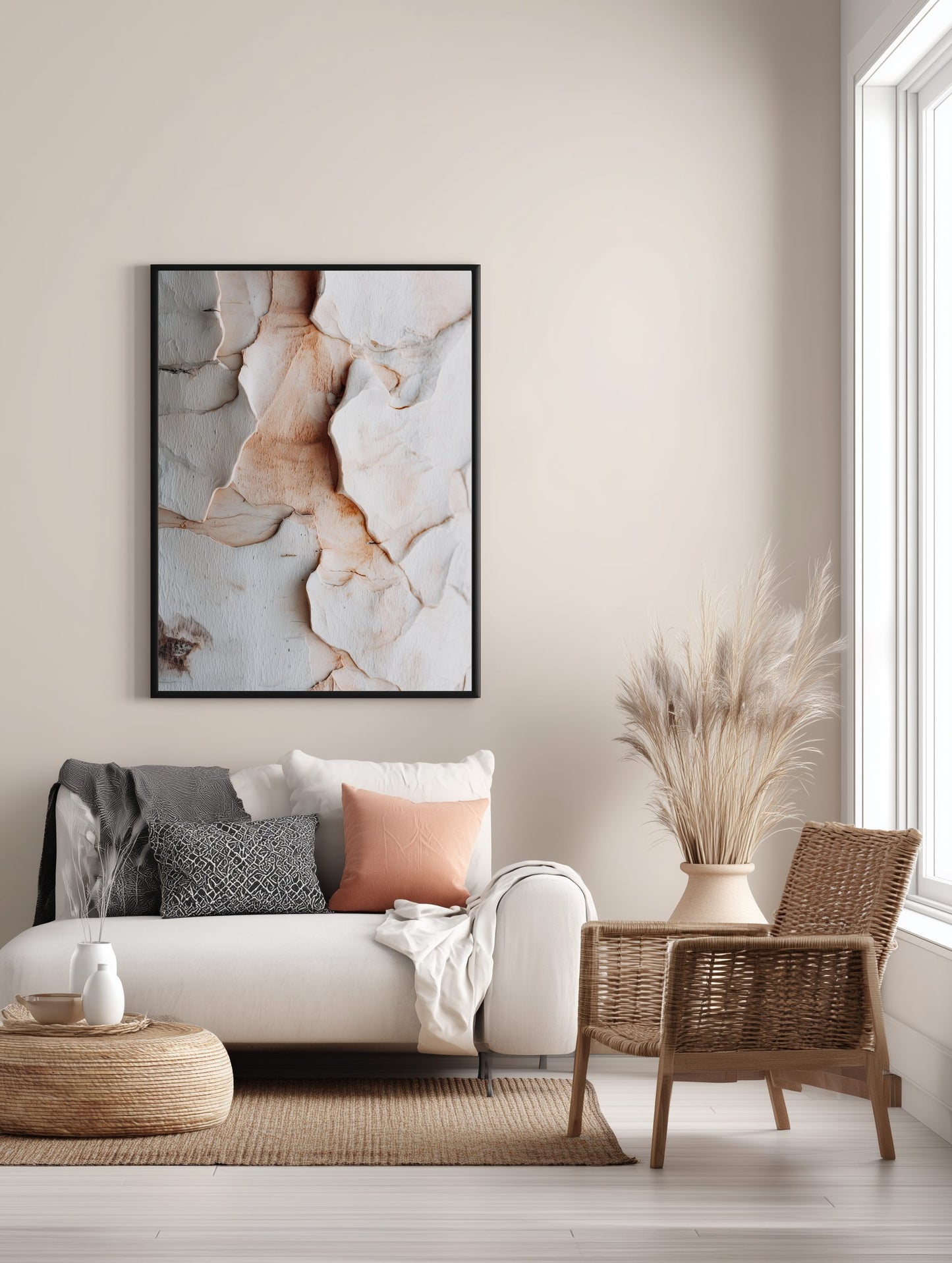 Warm Neutral Bark Poster