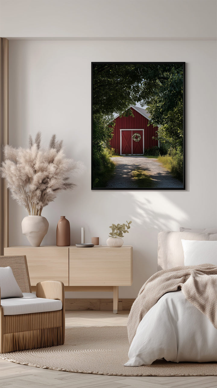 Midsummer Red Barn Poster