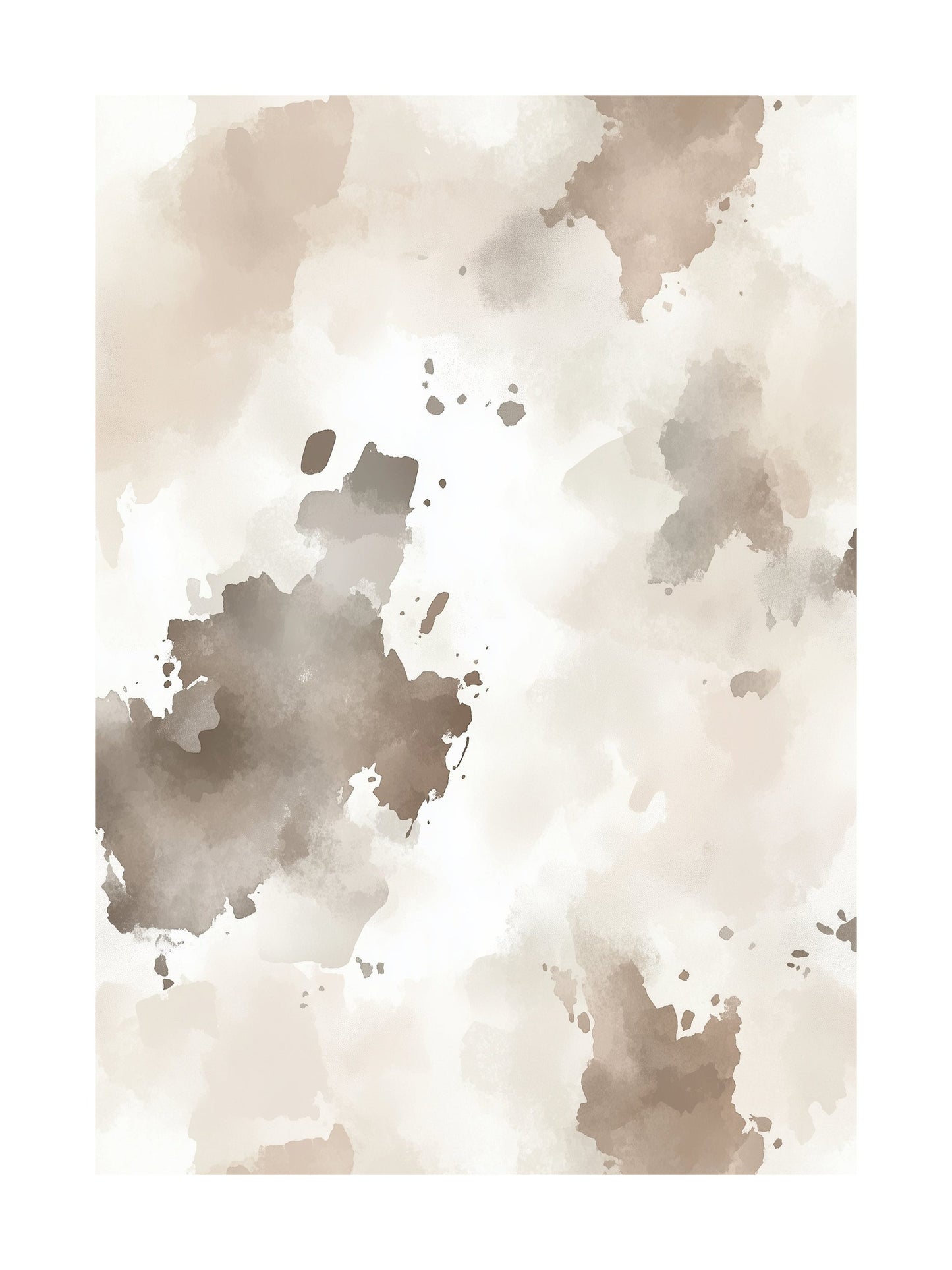beige watercolor splash decorative wall art - modern poster for home or office