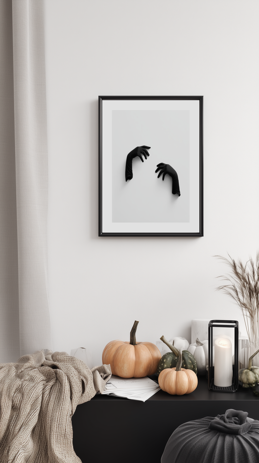 Minimalist Black Gloves Poster