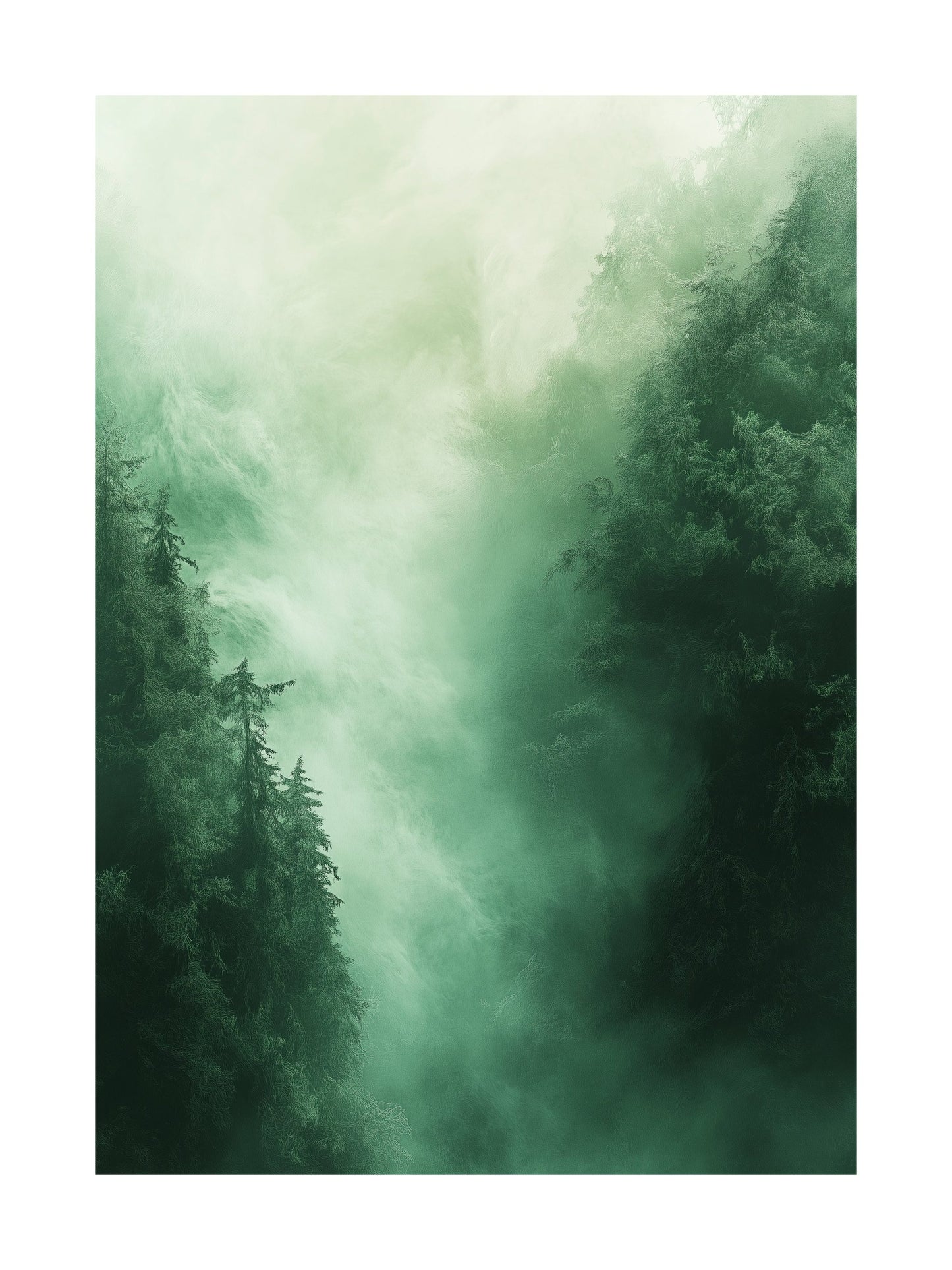 calmness in the forest decorative wall art - modern poster for home or office