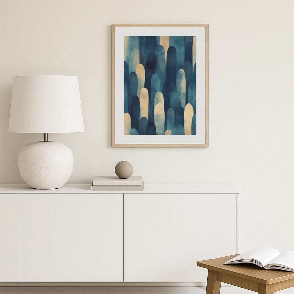 Green Watercolor Arch Pattern Poster