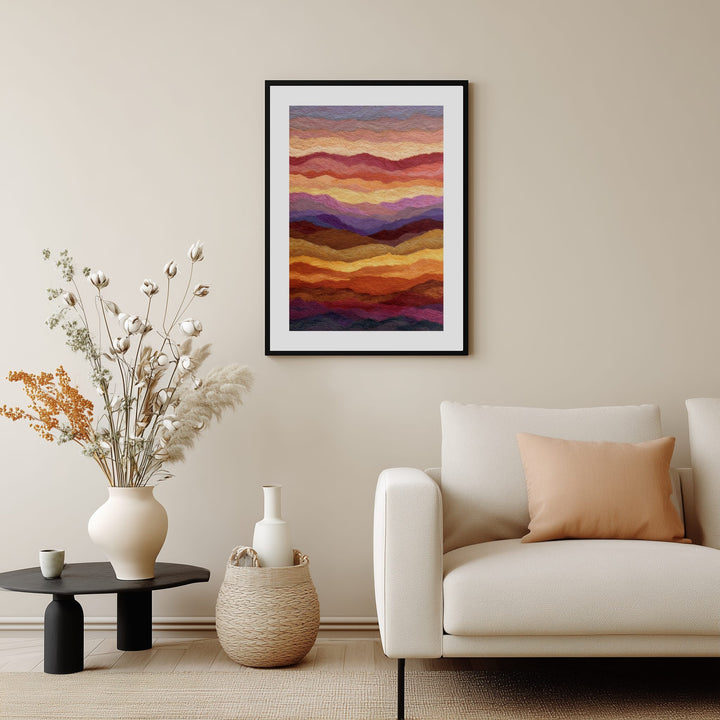Abstract Autumn Mountains Poster