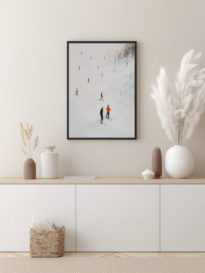 Skiers on the Slope Poster