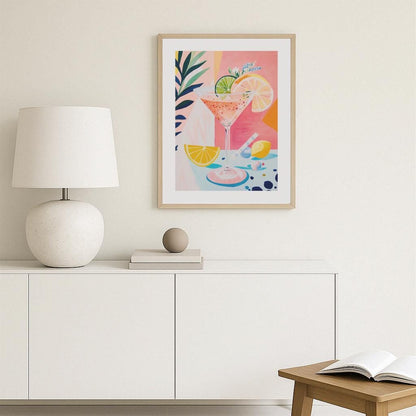 Folk Art Martini Poster