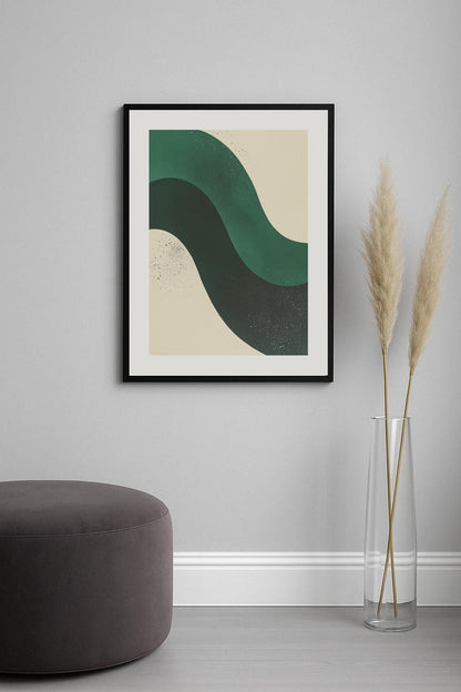 Emerald Waves Poster