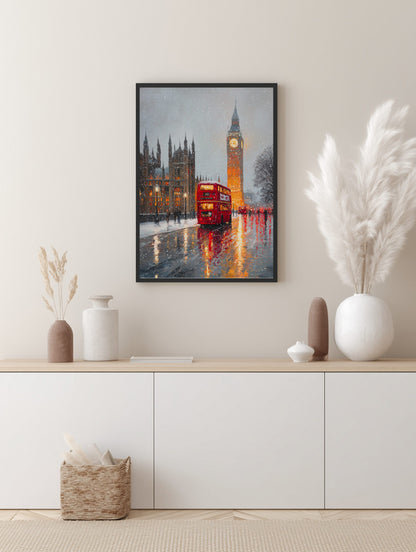 London Winter Evening Poster