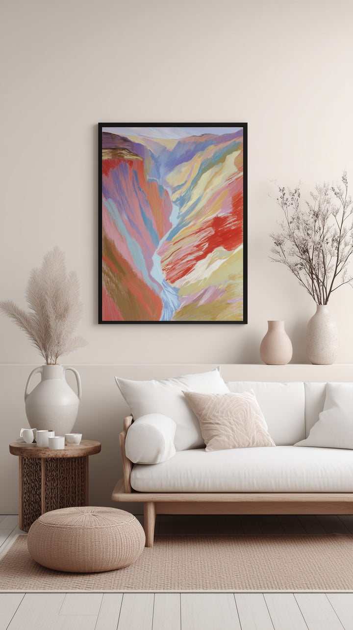 Colorburst Canyon Flow Poster