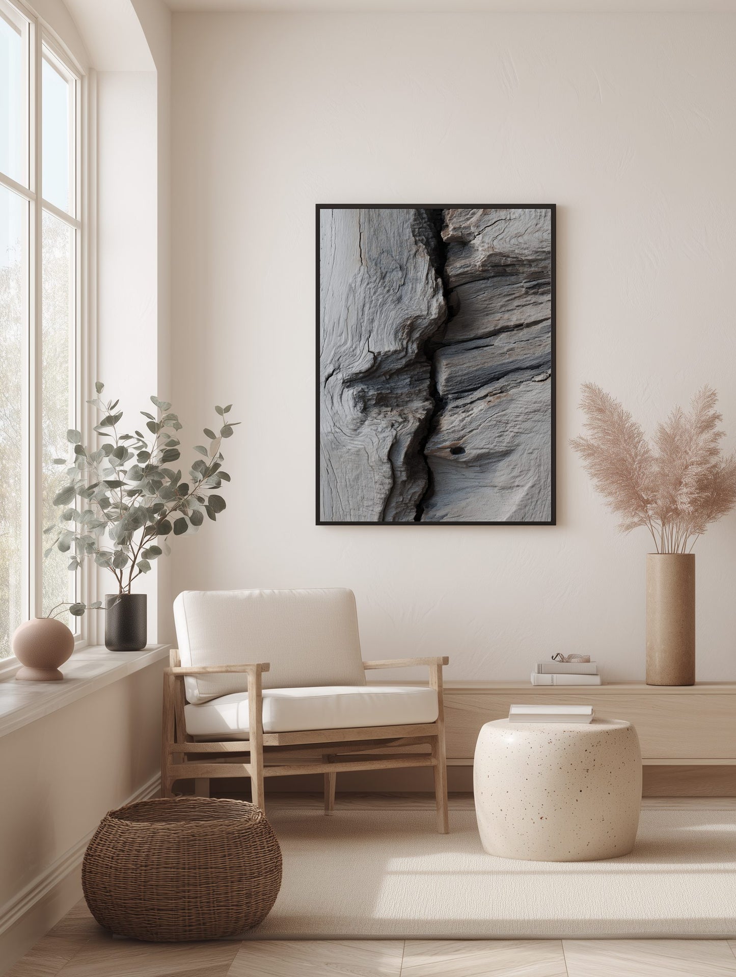 Weathered Driftwood Texture Poster