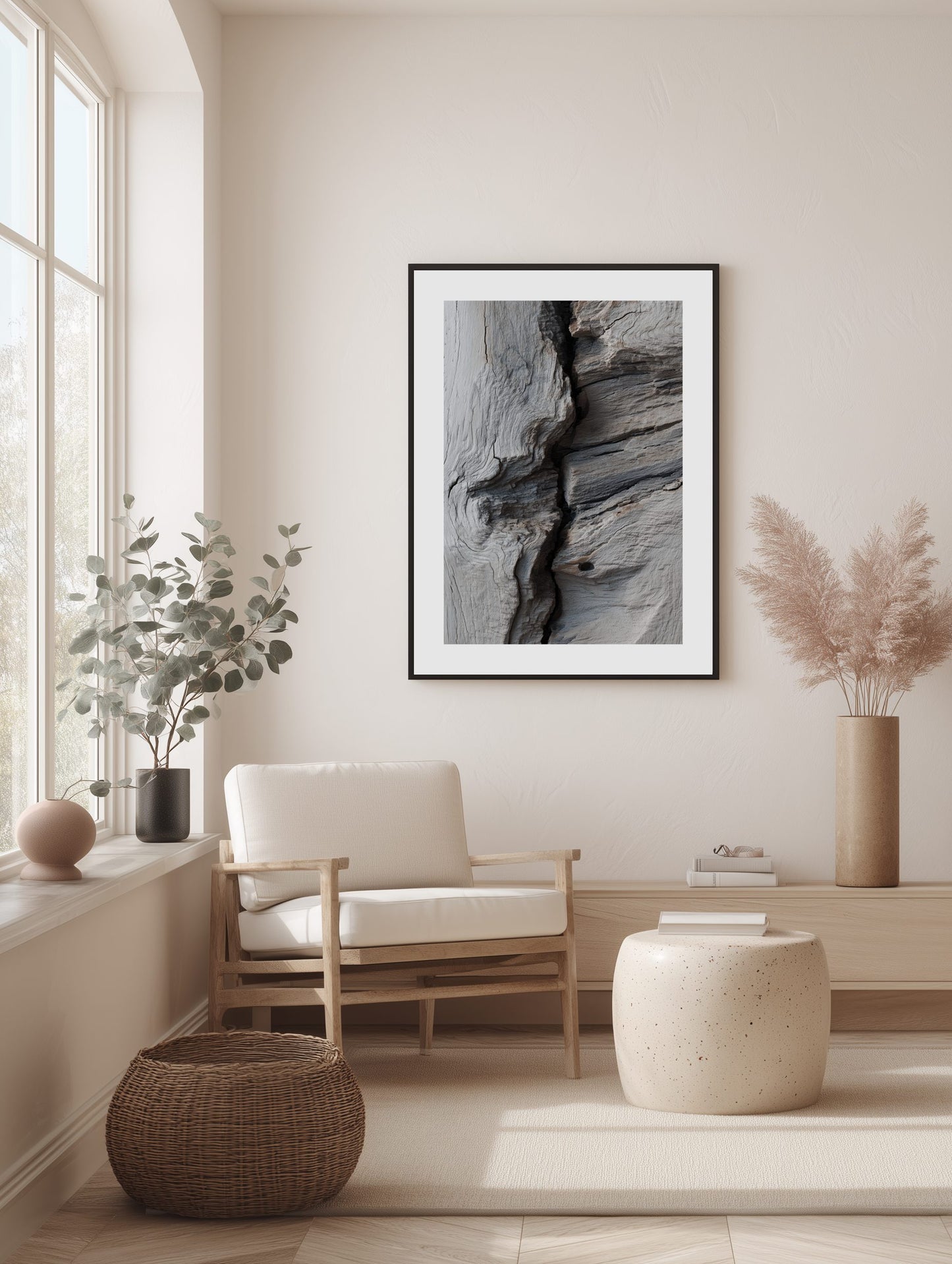 Weathered Driftwood Texture Poster