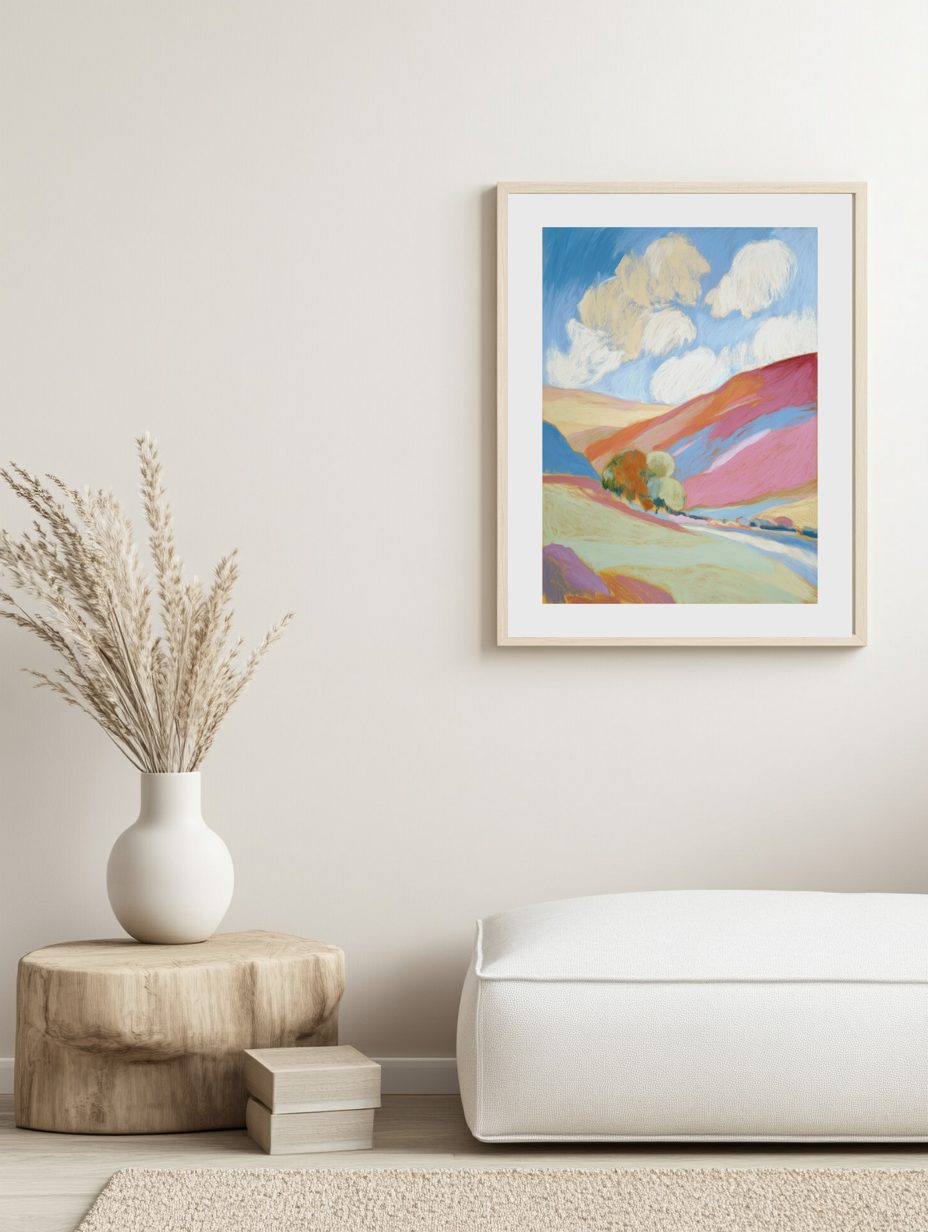 Golden Valley Cloudscape Poster