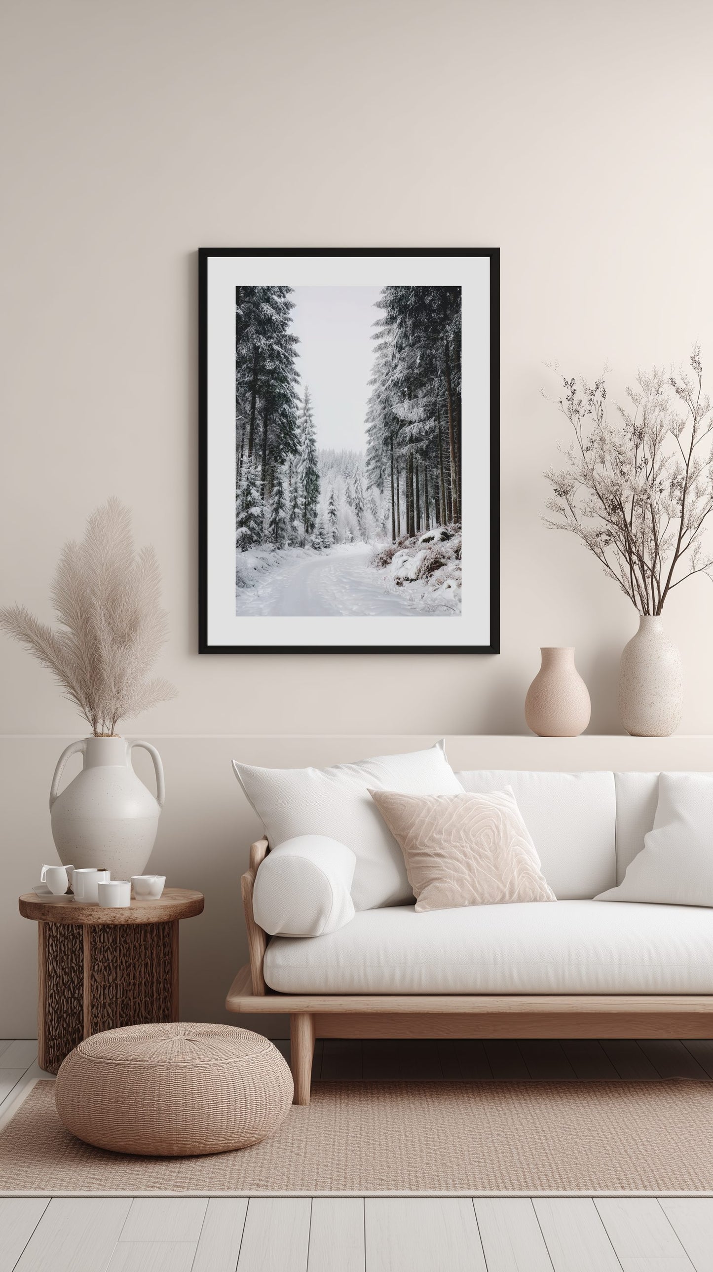 Winter Forest Path Poster