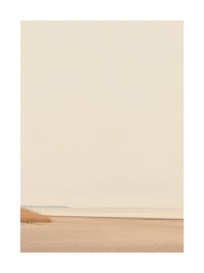 Poster of soft Swedish coastline with sand and reeds
