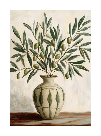 olive elegance decorative wall art - modern poster for home or office