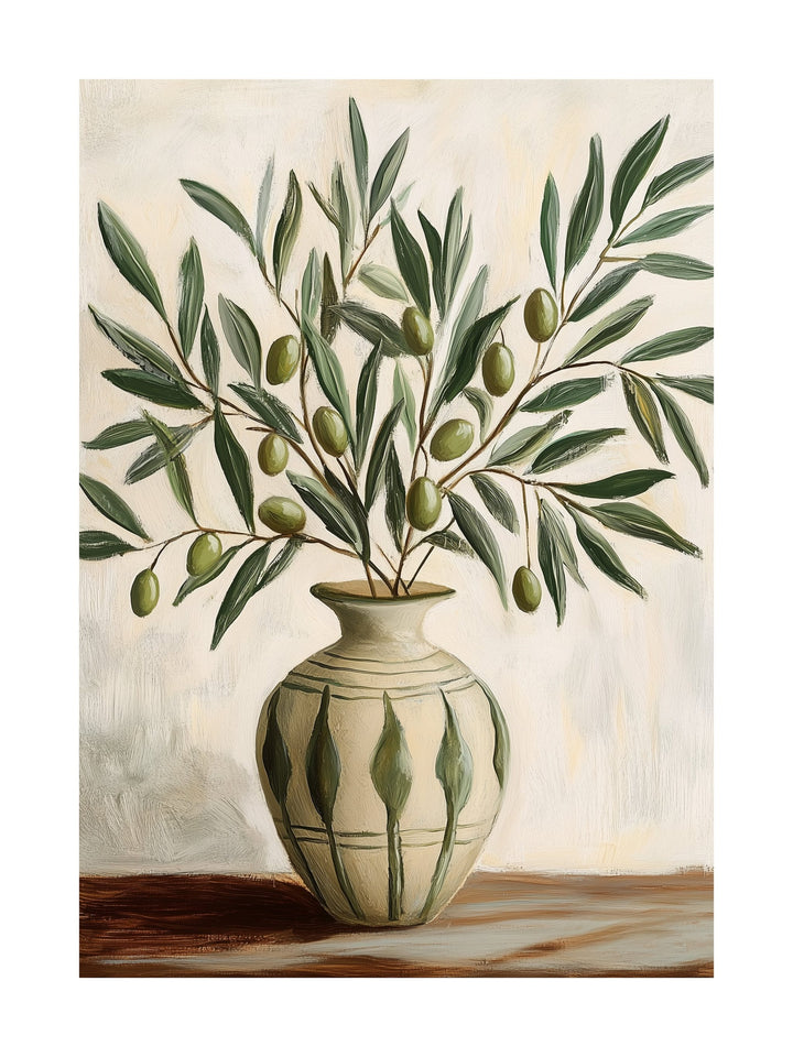 olive elegance decorative wall art - modern poster for home or office