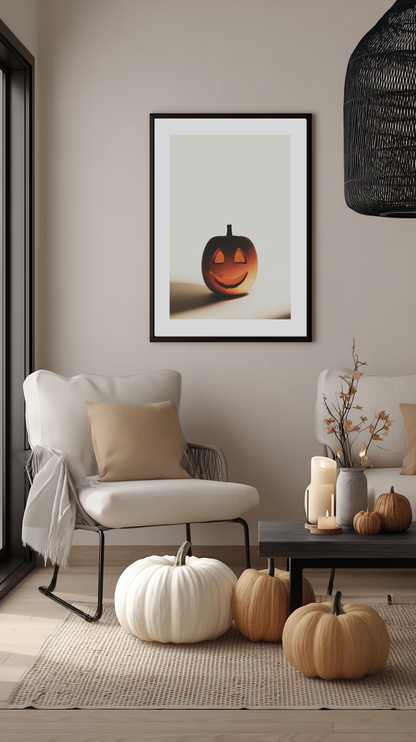 Smiling Pumpkin Face Poster