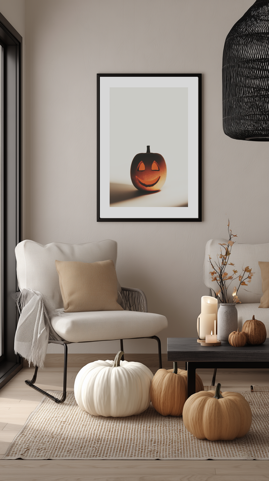 Smiling Pumpkin Face Poster