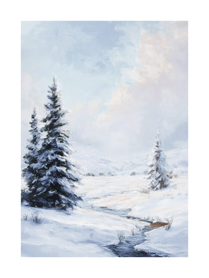 Winter Pines Landscape Poster