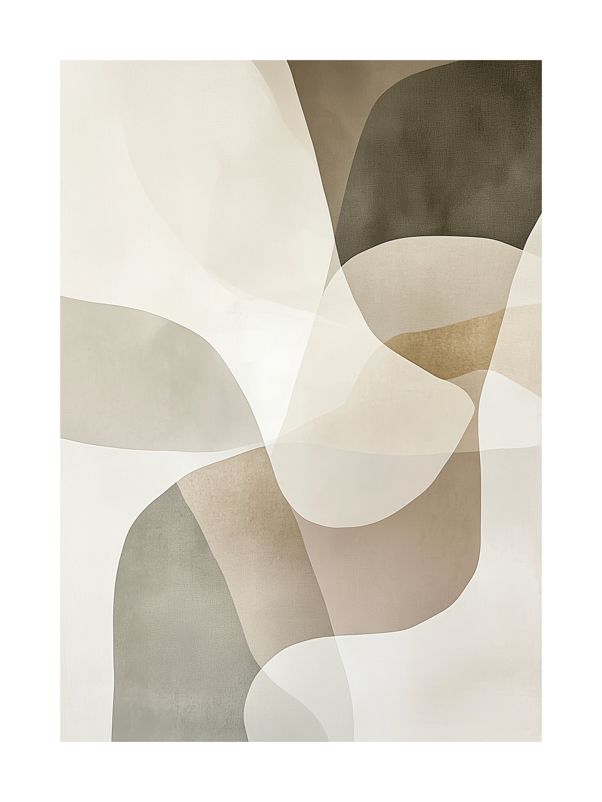 soft earth tones decorative wall art - modern poster for home or office