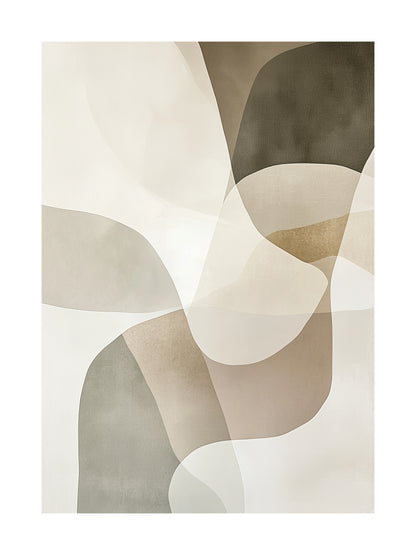 soft earth tones decorative wall art - modern poster for home or office