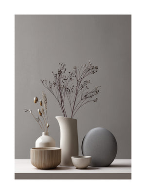 Ceramic & Stone Still Life Poster