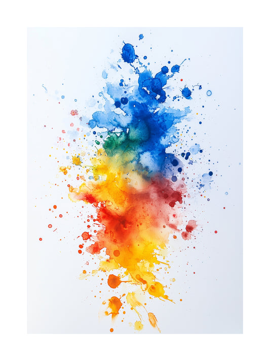 spectrum splash art decorative wall art - modern poster for home or office