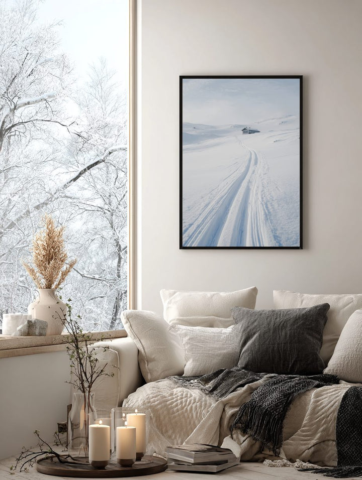 Winter Cabin Trail Poster