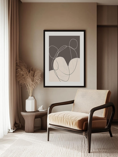 Abstract Motion Lines Poster