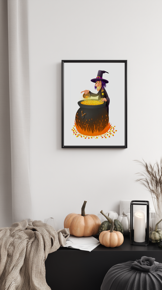 Witch’s Candy Cauldron Poster