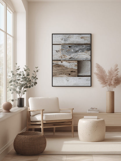 Weathered Wood Planks Poster