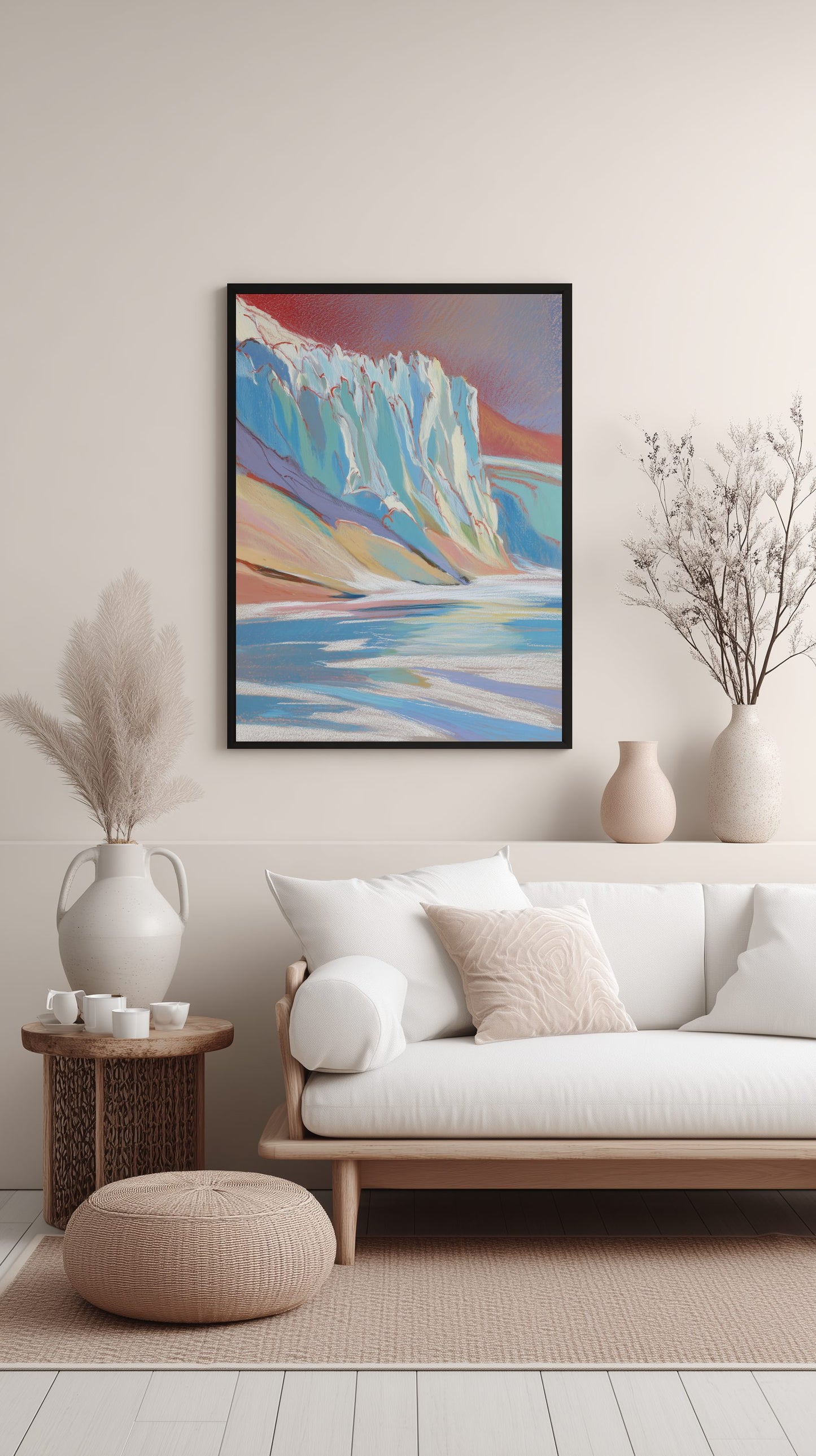 Glacier Cliff Reflection Poster