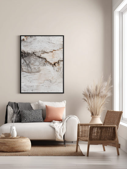 Birch Bark Texture Poster