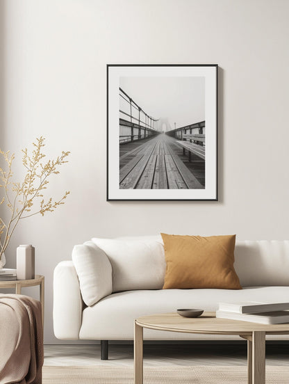 Foggy Bridge Poster