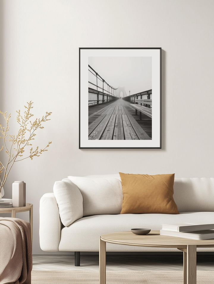 Foggy Bridge Poster