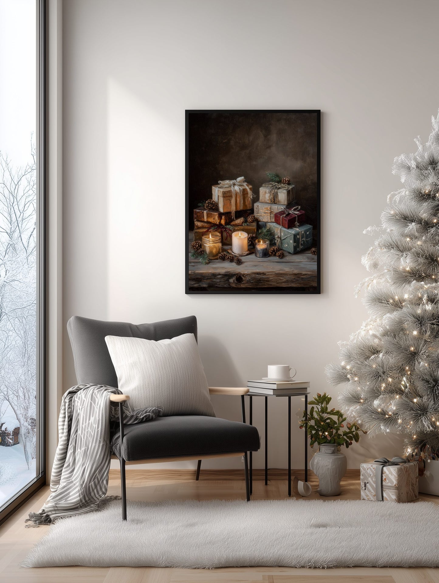 Classic Christmas Still Life Poster