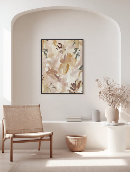 Soft Floral Brushstroke Poster