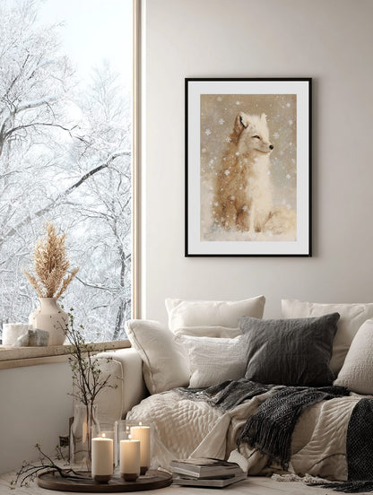 Arctic Fox in Snow Poster