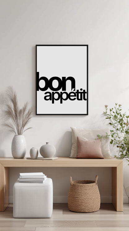 Bon Appétit Text Poster